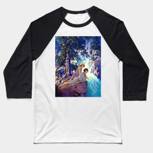 Maxfield Parrish Waterfall Art Print 1930 American Painter Neo-Classical Baseball T-Shirt